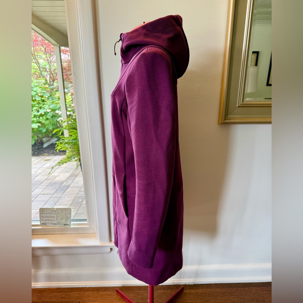 Lululemon Athletica Purple Trench Coat with High Collar - Picture 4 of 14